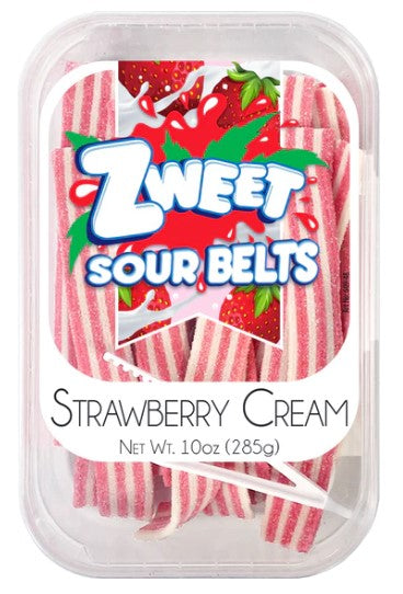 Sour Strawberry Cream Belts | 10 oz - Specialty Goodies